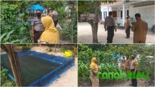 Polsek Ukui, Pengecekan Lahan Ketahanan Pangan di Kampung Tangguh Desa Tri Mulya Jaya