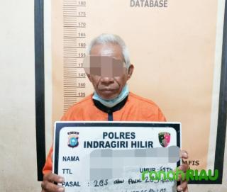 Perkosa Gadis 20 Tahun, Kakek Tua Ditangkap Aparat Polres Inhil