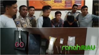 Polsek Perhentian Raja Ringkus Dua Pelaku Narkoba di Desa Pantai Raja