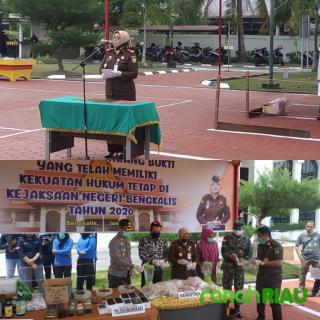 Kejaksaan Negeri Bengkalis Lakukan Pemusnahan Barang Bukti