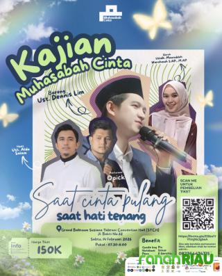 Wali Kota Pekanbaru bakal Hadiri Kajian Muhasabah Cinta Bersama Koh Denis Lim