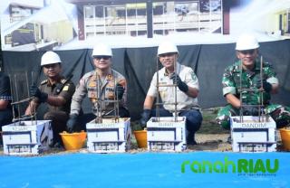 Dihadiri Wabup, Gedung SKCK dan Command Center Polres Bengkalis Resmi Dimulai