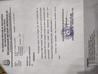 Terkait Permasalahan Calon BPD, Diduga Kades Senggoro Abaikan Surat dari Kejaksaan Bengkalis