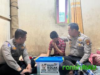 Remaja Korban Kecelakaan Lalu Lintas di Kunjungi oleh Ditlantas Polda Riau 