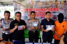 Konfrensi Pers Pengungkapan Narkoba Polsek Lima Puluh Polresta Pekanbaru