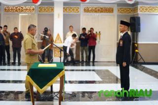 Gubri resmi Kukuhkan Evenri Sihombing sebagai Kepala Perwakilan BPKP Provinsi Riau di Pauh Janggi