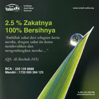 Zakat 2.5% Maka Raih Keberkahan dan Kebersihan Harta 100%