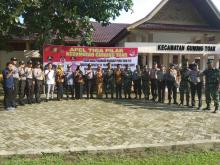 Koramil 08/KM Dim 0302/ INHU-KUANSING Gelar Apel Tiga Pilar Persiapkan PAM Pemilu 2019