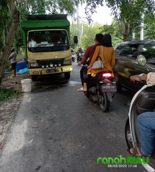 Parkir di Bahu Jalan, Mobil Colt Diesel Muatan Udang Segar Perhambat Kendaraan Yang Melintas