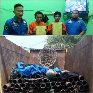 Tim Satreskrim Polres Rohil 3 Ungkap Pelaku Pencurian Besi PT. CPI
