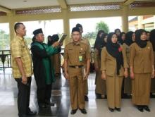 Jadi PNS, 312 Honorer K2 Siak Jalani Proses Sumpah Jabatan