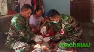 Kodim 0321/Rohil Gandeng Polkes Hesti Wira Sakti Gelar Tim Kesehatan Mobile dan Pengobatan Gratis