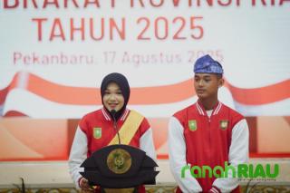 Momen Spesial Malam ramah tamah Anggota Paskibraka Riau 2025 dengan Gubenur Abdul Wahid