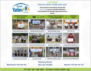 Total 1271 Mustahik Terima Bantuan Rumah Yatim Selama Februari