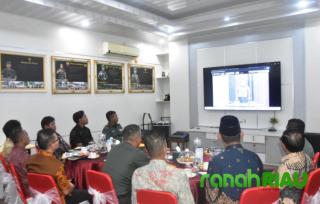 Bupati Hadiri Rapat Teknis TMMD Secara Virtual di Makodim 0303 Bengkalis