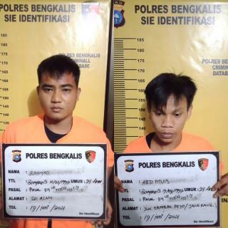 Tim Gabungan Polres Bengkalis Tangkap 2 Orang Kurir Serta Belasan Kilogram Narkotika