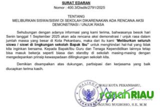 Tepis berita Hoaks, Pemko Pekanbaru bantah Keluarkan Izin Libur ke Sekolah akibat aksi Demonstrasi
