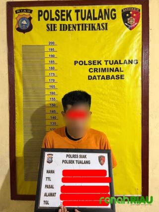 Polsek Tualang Amankan Pria Terduga Pelaku Pencabulan Anak di Perawang