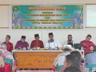 Musyawarah Desa Wonosari Bahas DTKD Dan RKPDes Tahun 2021