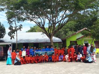 Mahasiswa KKN Balek Kampung Universitas Riau mengabdi di Pesantren Darunnajah Duri