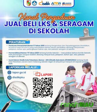 Disdik Pekanbaru Tegas! Sekolah dilarang Jual LKS dan Seragam