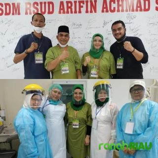 Paslon Kade - Iyeth, Jalani Test Kesehatan di RSUD Arifin Ahmad Pekanbaru