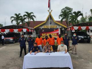 Tujuh DPO dan 4 Orang diduga Pencuri Besi Chevron Diringkus Polres Bengkalis