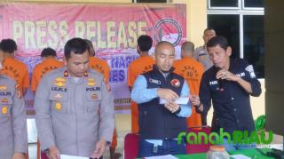 Polres Kuansing Amankan Lima Tersangka Serta 125 Gram Sabu Selama Dua Pekan Terakhir