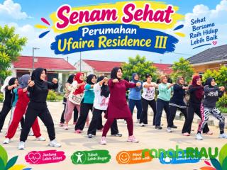 Ibu-Ibu Ufaira Residence III Kampar Gelar Senam Sehat Ceria, Jaga Kebugaran dan Pererat Kekompakan