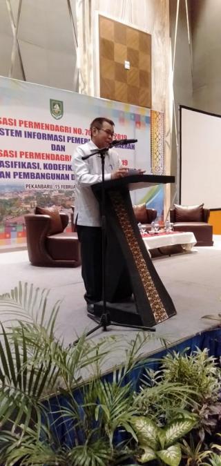 Plt.Bupati Bengkalis Hadiri Sosialisasi Permendagri No 70 dan No 90 Tahun 2019