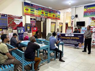 Cooling System jelang Pilkada, Satlantas Polres Kampar sambangi Pengunjung Layanan SIM