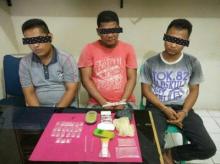 Sempat Buang Barang Bukti, 3 Pengedar Shabu Diringkus Satnarkoba Polres Kampar