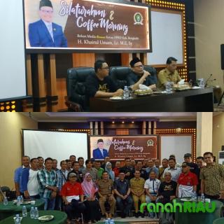Ketua DPRD Bengkalis Gelar Coffe Morning Dan Silaturahmi bersama Insan Pers