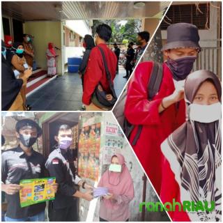 PC IMM Pekanbaru bagikan Masker dari Dinkes Riau ke Masyarakat