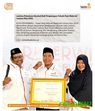 Lazismu Pekanbaru Raih Penghargaan Nasional 2025, Bukti Zakat Dikelola secara Kreatif dan Berdampak