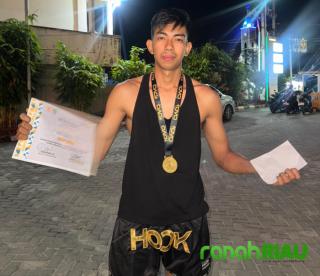 M.Febriyan Raih Juara Exhibition Muaythai Kota Dumai open 2026