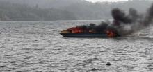  Kapal Cepat Penuh Dengan Penumpang Terbakar Di Inhil