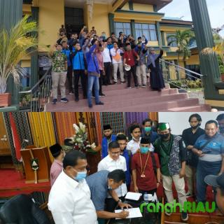 GEMPAR Gelar Aksi Damai ke DPRD Bengkalis, Terkait Anggaran Dana Covid-19