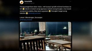 Viral Pemilik Kafe Banguntapan mengeluh Kafe Ramai tapi tidak ada yang Belanja