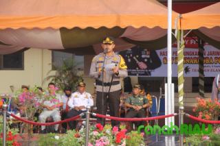 Kapolres Bengkalis Pimpin Apel Pasukan Ops Zebra Lancang Kuning 2023