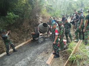 Dansatgas Cek Pengecoran dan Rabat Jalan