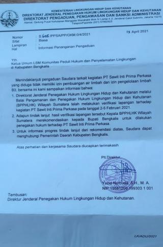 LSM (KPH-PL) Mendukung Penuh Bupati Bengkalis, Proses Hukum PT. SIPP Duri