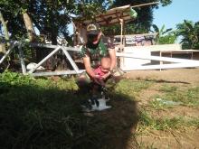 Asyiknya Serda Resky Dan Riziq Bermain Di Pagi Hari