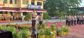 Kapolres Pimpin Sertijab dan Kenaikan Pangkat Personil Polres Bengkalis