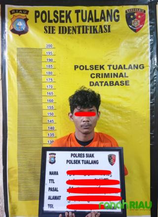 Tim Opsnal Polsek Tualang amankan pria Pelaku Penggelapan Sepeda Motor