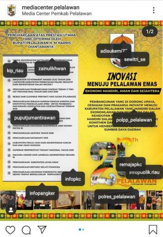 Men Tag Akun Milik Salah Seorang Cabup, Apakah Pemkab Pelalawan Netral?