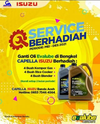 Oli Mobil Evalube Perluas Layanan Ganti Oli Bersama Capella Daihatsu dan Isuzu