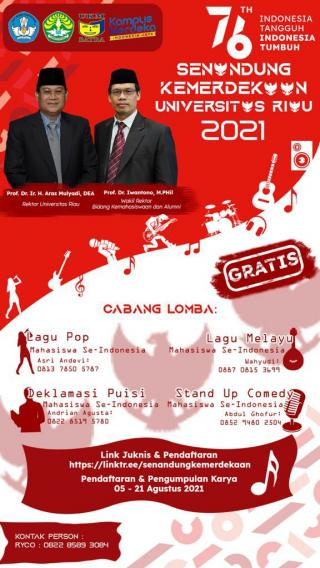 Rayakan Hari Kemerdekaan RI, Kampus UNRI adakan ragam Lomba