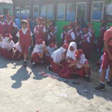  40 Siswa Sekolah Lomba Menggambar Dengan Tema TMMD