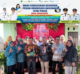 Pj Kades Senggoro Mengajak Orangtua Balita Bawa Anaknya Imunisasi Polio